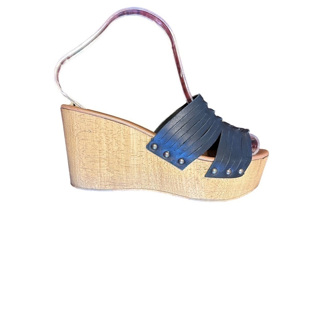 Seychelles Awe Slide Sandal Wedge Braided Platform Size 8 Bohemian Clog Y2K